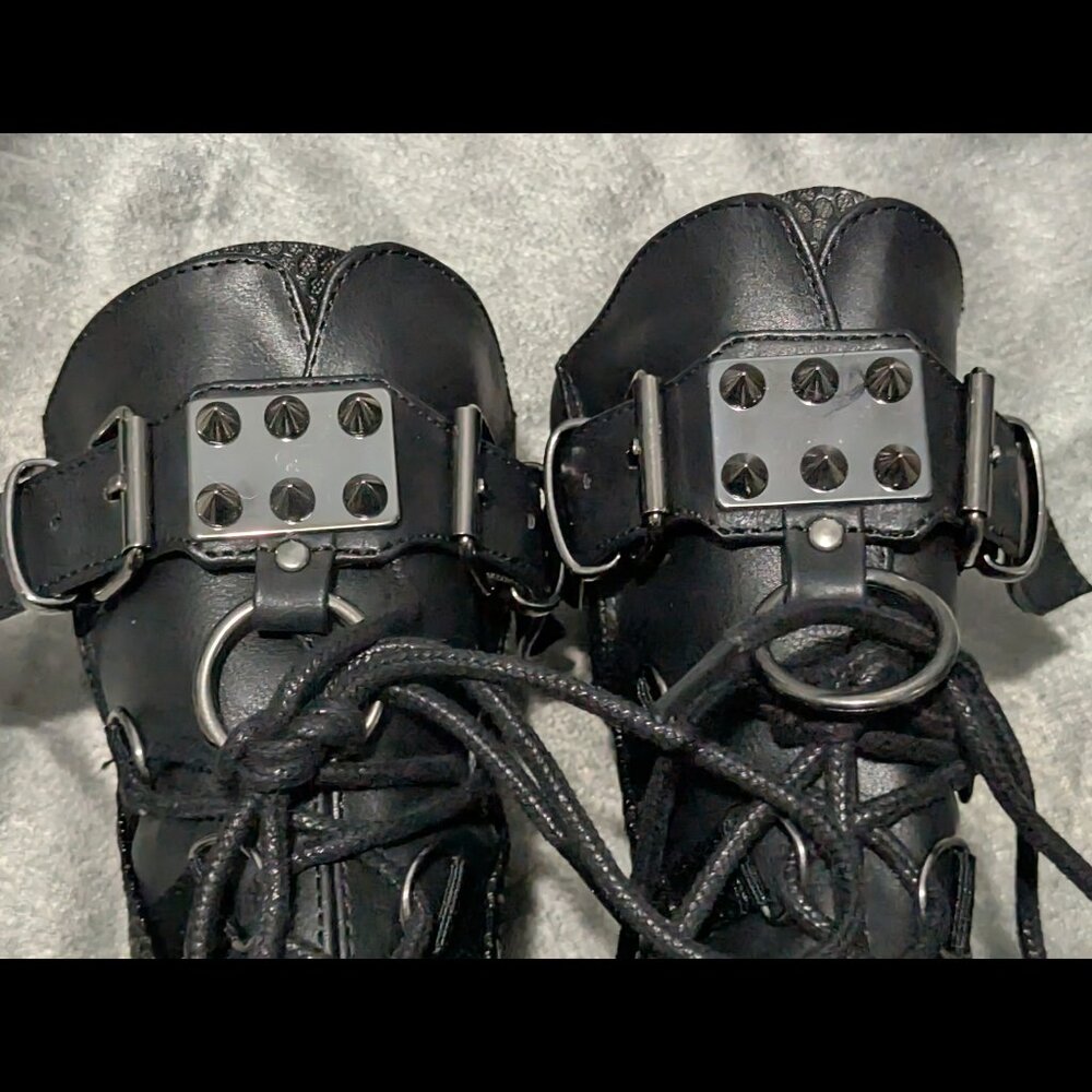 Demonia Shaker-70 Black Vegan Leather Mid-Calf Bo… - image 5